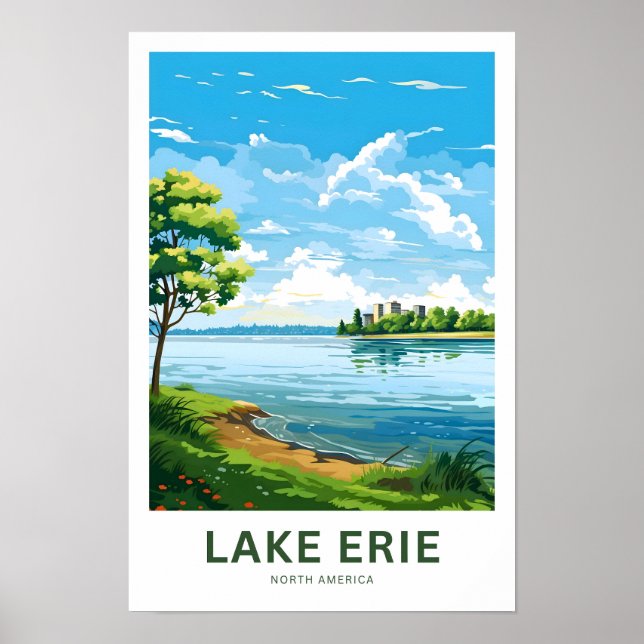 Lake Erie North America Travel Print Poster (Vorne)