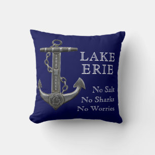 Lake Erie Patriotic American Flag Anker Pirat Kissen