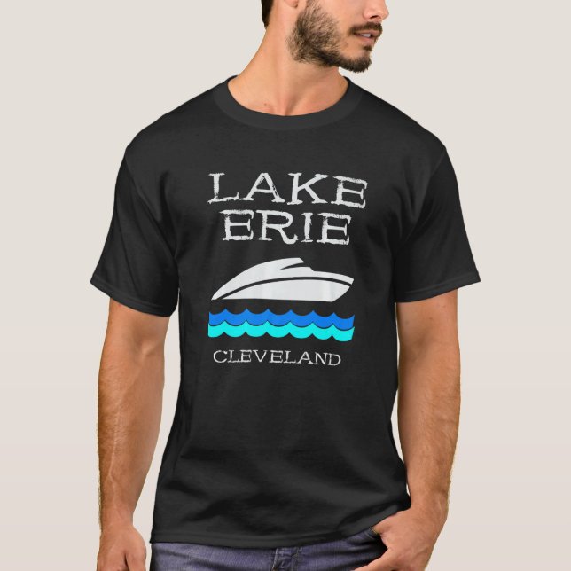 Lake Erie Speed Boat Souvenir Boot Cleveland T-Shirt (Vorderseite)