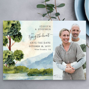 Lake Evergreen Aquarell-Foto Save The Date