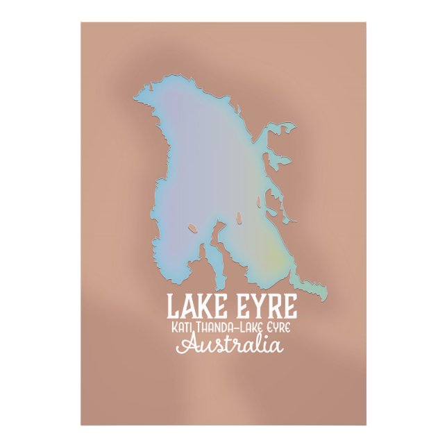 Lake Eyre Australia Kartenposter Fotodruck (Vorne)