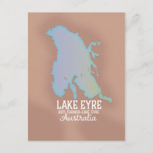 Lake Eyre Australien Kartenposter Postkarte