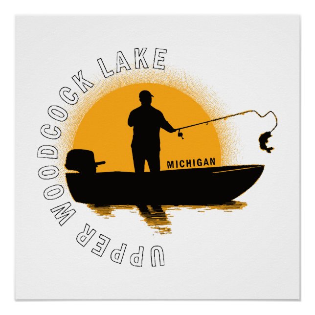 Lake Fishing Michigan Poster (Vorderseite)