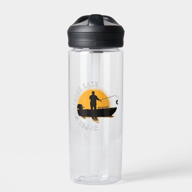 Lake Fishing Michigan Trinkflasche (Vorderseite)