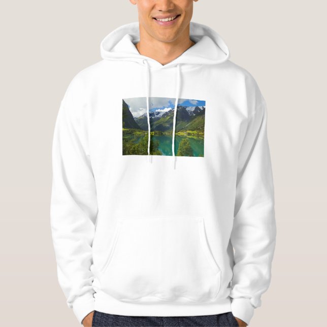Lake Floen landschaftlich, Norwegen Hoodie (Vorderseite)