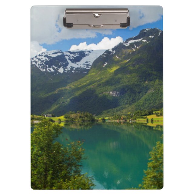 Lake Floen landschaftlich, Norwegen Klemmbrett (Vorderseite)