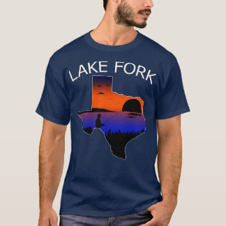 Lake Fork Reservoir Texas Fisherman Fischen bei Su T-Shirt