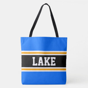LAKE Fun Sportlich Blau Schwarz Orange Rennstreife
