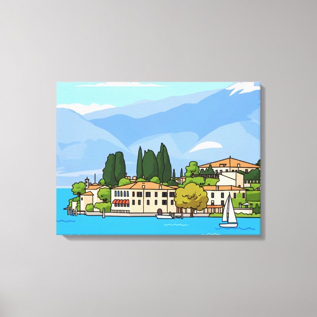 Lake Garda San Vigilio view canvas print Leinwanddruck (Vorderseite)