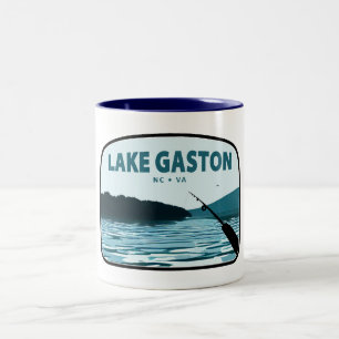 Lake Gaston North Carolina Virginia Angelrute Zweifarbige Tasse