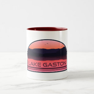 Lake Gaston North Carolina Virginia Red Sunrise Zweifarbige Tasse