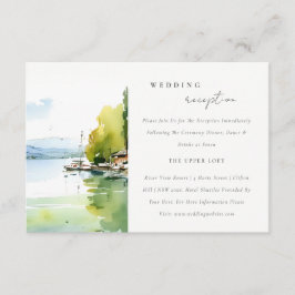Lake Geneva Switzerland Scape Wedding Reception Begleitkarte