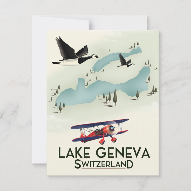 Lake Genva Switzerland Travel Poster (Vorderseite)