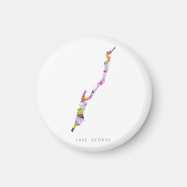 Lake George Minimalistische Silhouette Karte Magne Magnet (Vorne)