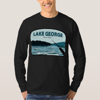 Lake George New York Fishing Rod T-Shirt