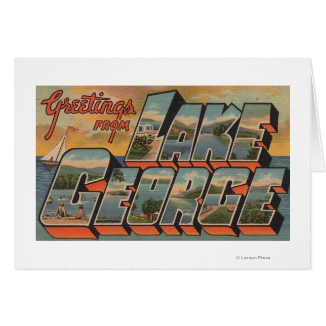Lake George, New York - Große Briefszenen (Vorderseite (Horizontal))