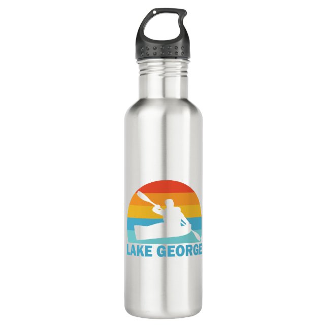 Lake George New York Kayak Edelstahlflasche (Vorderseite)