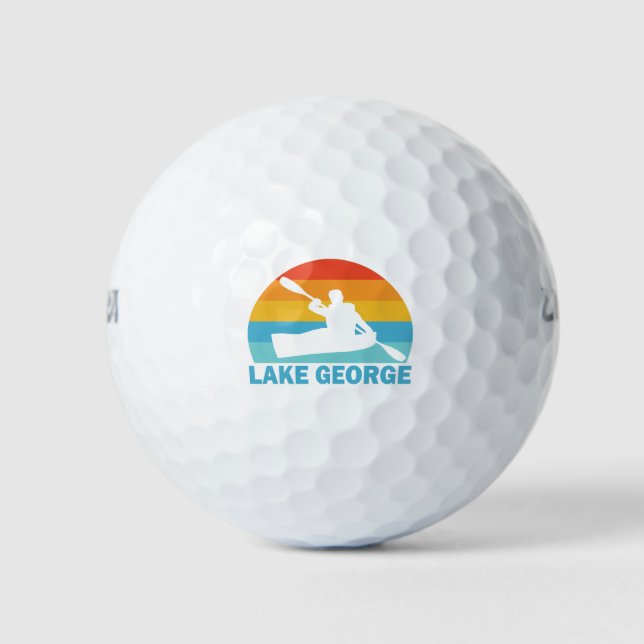 Lake George New York Kayak Golfball (Vorderseite)