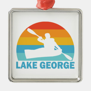 Lake George New York Kayak Ornament Aus Metall