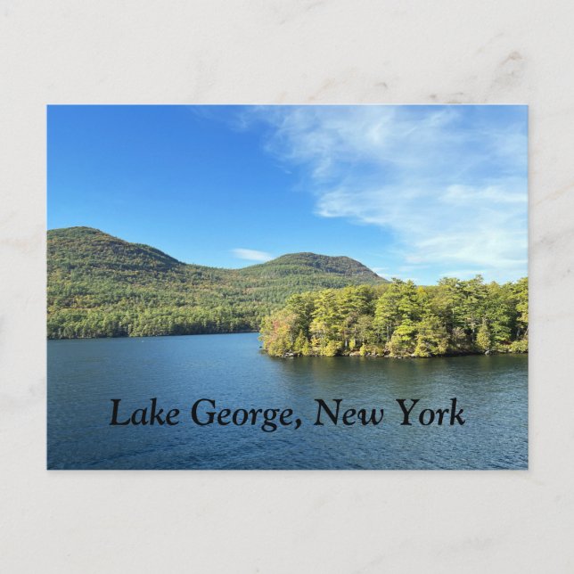 Lake George New York Postkarte (Vorderseite)