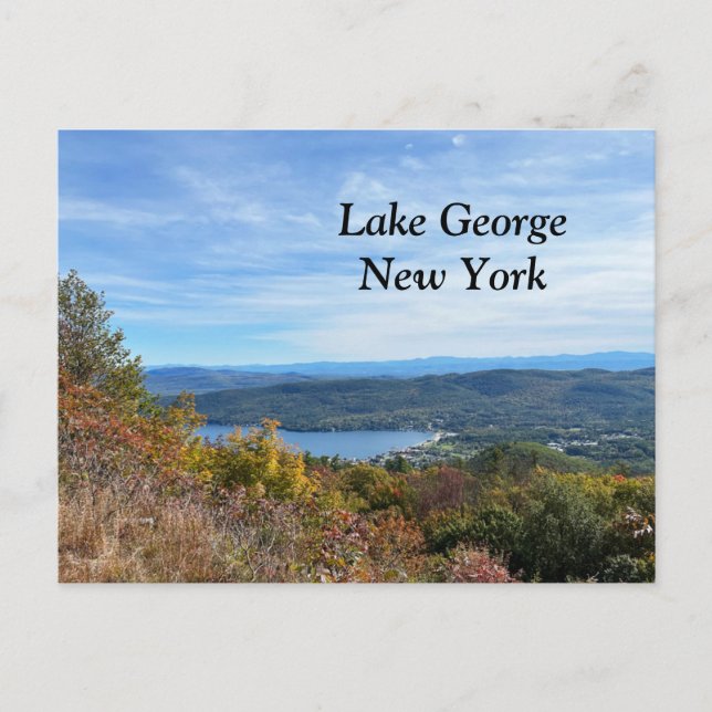 Lake George New York Postkarte (Vorderseite)