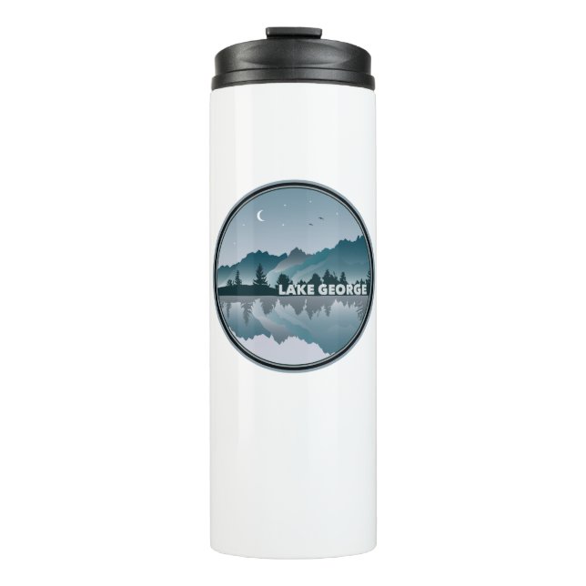 Lake George New York Reflection Thermosbecher (Vorderseite)