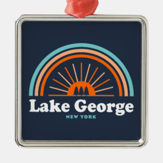 Lake George, New York Regenbogen Ornament Aus Metall