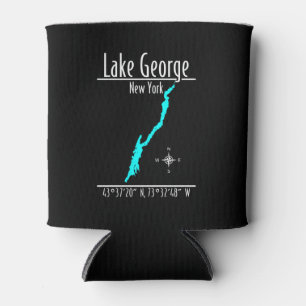 Lake George New York Uferkarte Koordinaten Dosenkühler
