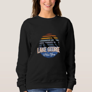 Lake George - New York - Vintag Sunset Sweatshirt
