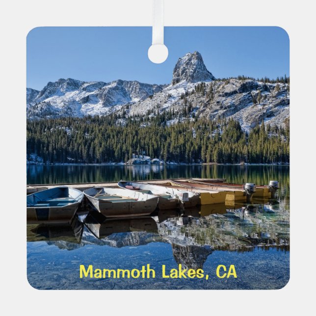 Lake George & Twin Lakes, Ornament Aus Metall (Vorderseite)