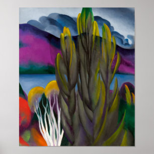 Lake George White Birch Georgia O'keeffe Poster