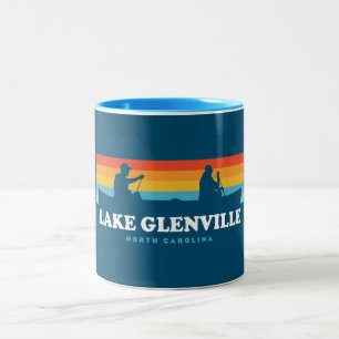 Lake Glenville North Carolina Canoe Zweifarbige Tasse