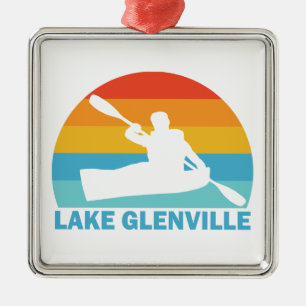 Lake Glenville North Carolina Kayak Ornament Aus Metall