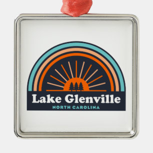 Lake Glenville North Carolina Rainbow Ornament Aus Metall