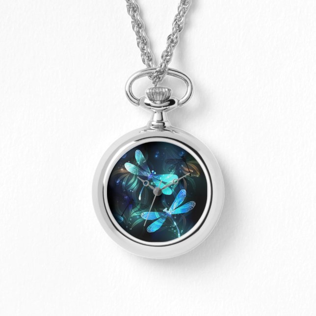 Lake Glows Dragonflies Armbanduhr (Vorderseite)