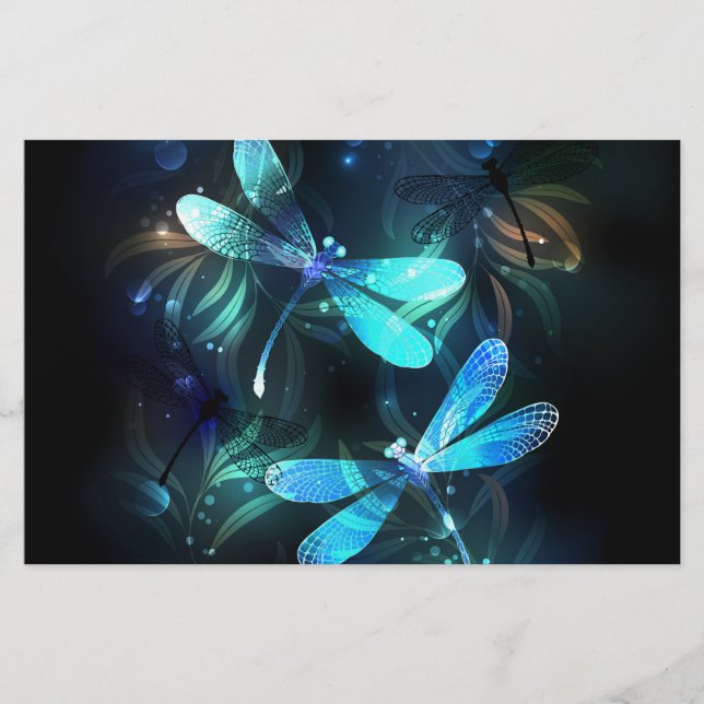 Lake Glows Dragonflies Briefpapier (Vorderseite)