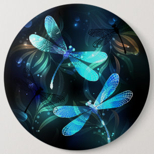 Lake Glows Dragonflies Button