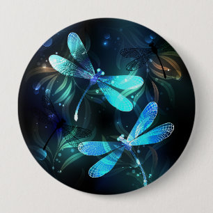 Lake Glows Dragonflies Button