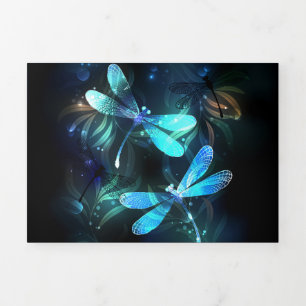 Lake Glows Dragonflies Dreifach Gefaltete Urlaubskarte