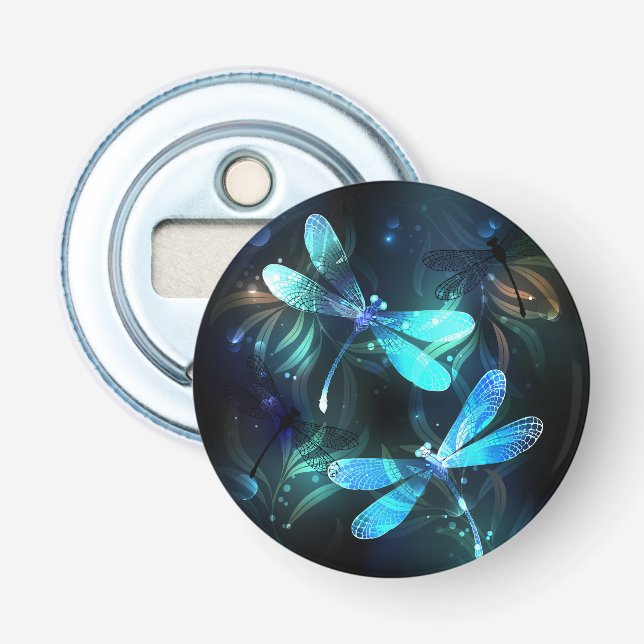 Lake Glows Dragonflies Flaschenöffner (Vorderseite)