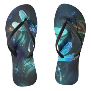Lake Glows Dragonflies Flip Flops