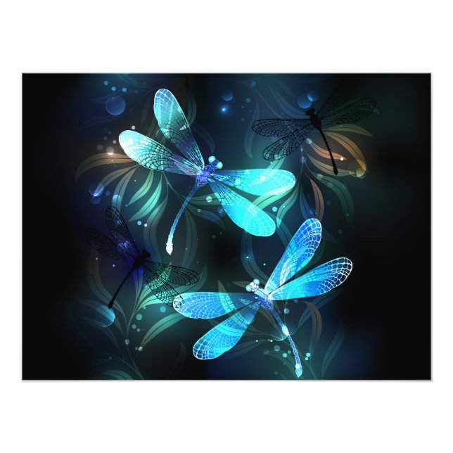 Lake Glows Dragonflies Fotodruck (Vorne)