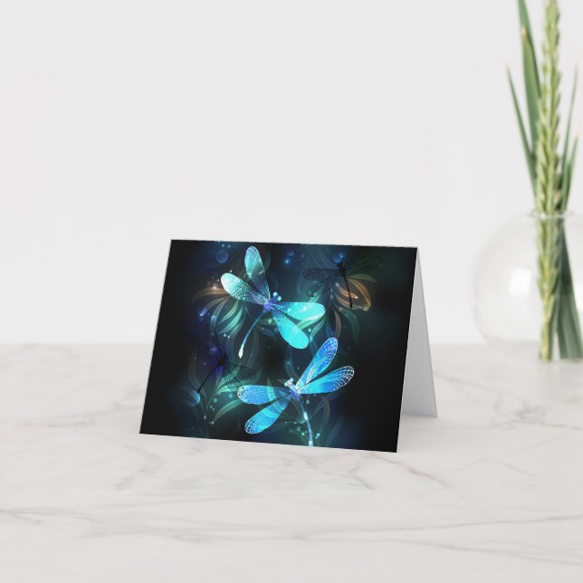 Lake Glows Dragonflies Karte (Vorderseite)