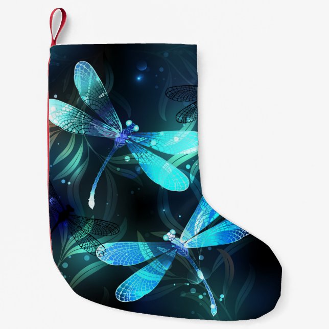 Lake Glows Dragonflies Kleiner Weihnachtsstrumpf (Vorderseite)