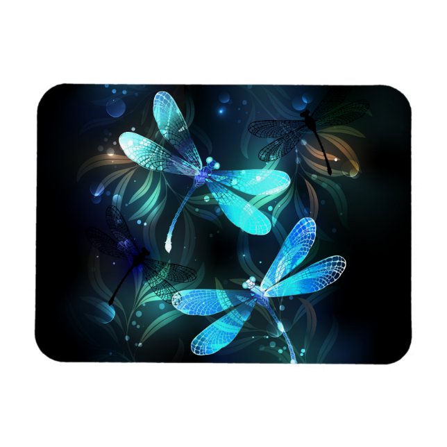 Lake Glows Dragonflies Magnet (Horizontal)