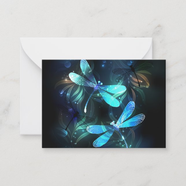 Lake Glows Dragonflies Mitteilungskarte (Vorderseite)