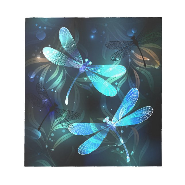 Lake Glows Dragonflies Notizblock (Vorderseite)
