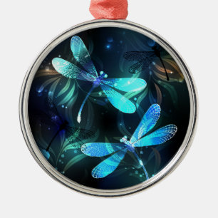 Lake Glows Dragonflies Ornament Aus Metall