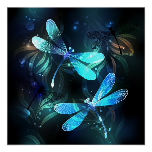 Lake Glows Dragonflies Poster (Vorderseite)