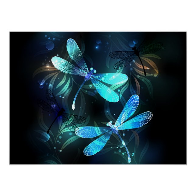 Lake Glows Dragonflies Poster (Vorderseite)